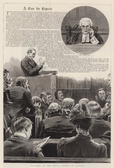 Sketches in the Royal Courts of Justice by Robert Barnes